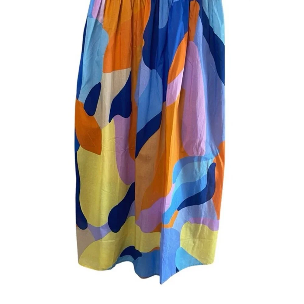 ❌SOLD❌NWT JESSIE ZHAO Tropical Love Smocked Midi Dress, Small - Picture 5 of 12